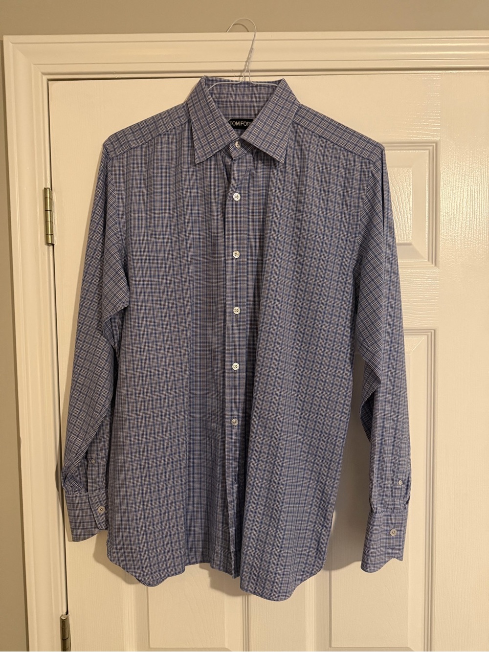 Tom Ford Blue Checked Dress Shirt